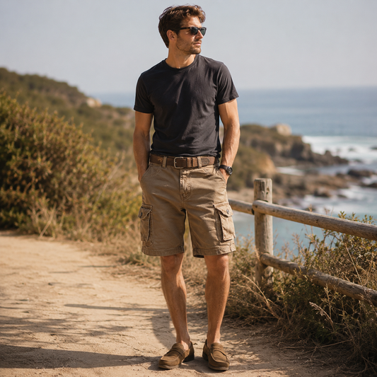 Rugged Vintage Cargo Utility Shorts