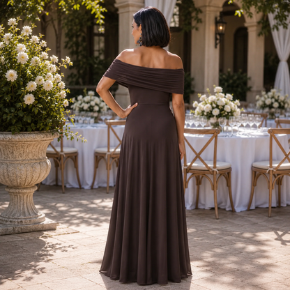 Sophisticated Midi Dress with Flattering Draped Silhouette