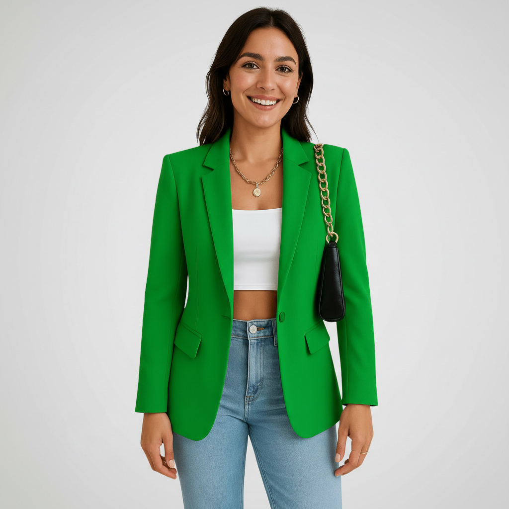 Chic Tailored Blazer in Smooth Woven Fabric for Effortless Elegance 10