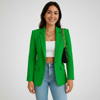 Chic Tailored Blazer in Smooth Woven Fabric for Effortless Elegance 10