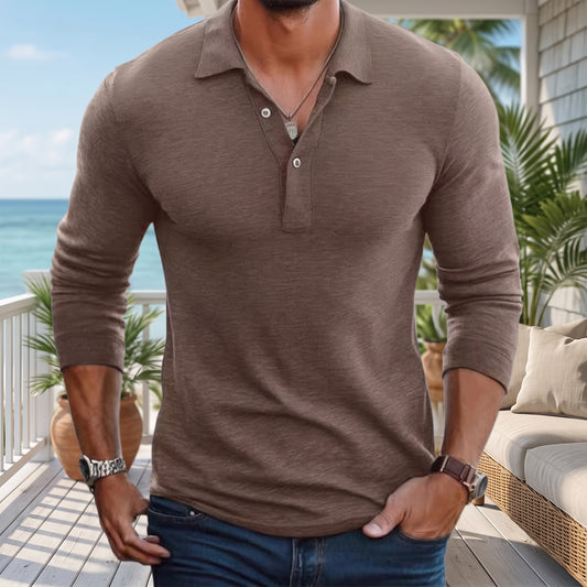 Slim Fit Long Sleeve Polo