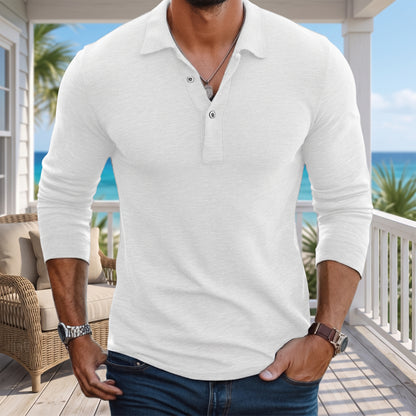 Slim Fit Long Sleeve Polo