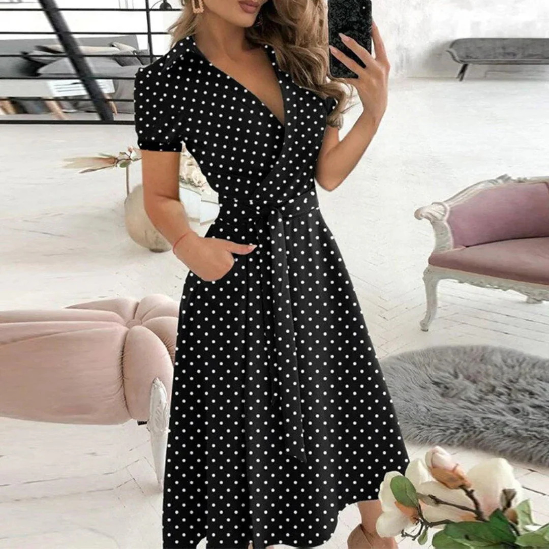 Elegant A-Line Midi Dress for Effortless Summer Style in Lightweight Linen 2