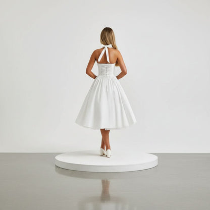 Elegant A-Line Midi Dress for Wedding Guest, Summer and Cocktail Events 2