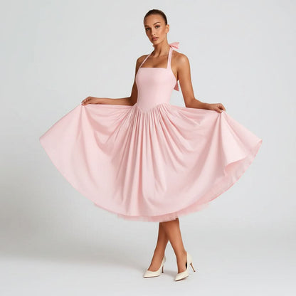 Elegant A-Line Midi Dress for Wedding Guest, Summer and Cocktail Events 5