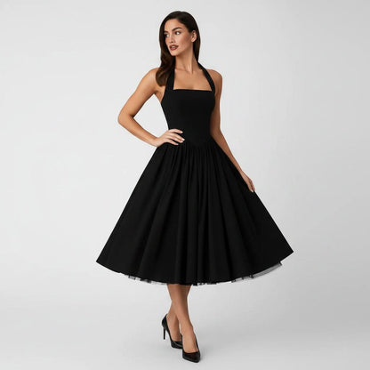 Elegant A-Line Midi Dress for Wedding Guest, Summer and Cocktail Events 6