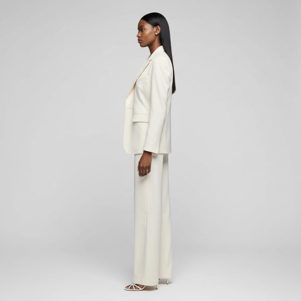 Elegant Blazer and Wide Leg Trousers Set for Timeless Style 1