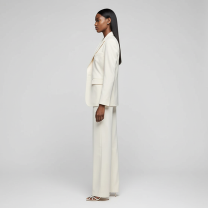 Elegant Blazer and Wide Leg Trousers Set for Timeless Style 1
