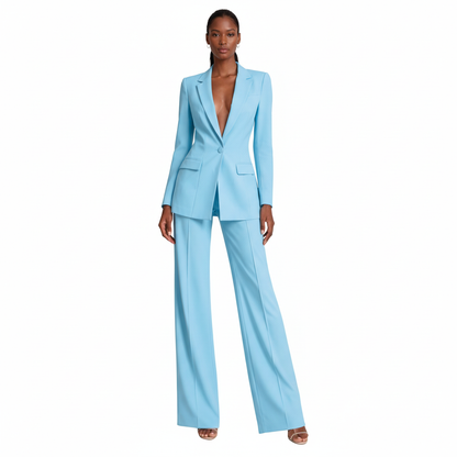 Elegant Blazer and Wide Leg Trousers Set for Timeless Style 10