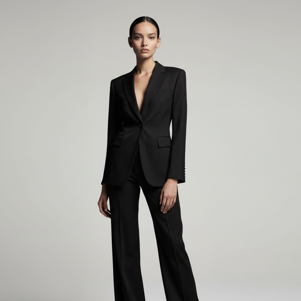 Elegant Blazer and Wide Leg Trousers Set for Timeless Style 3