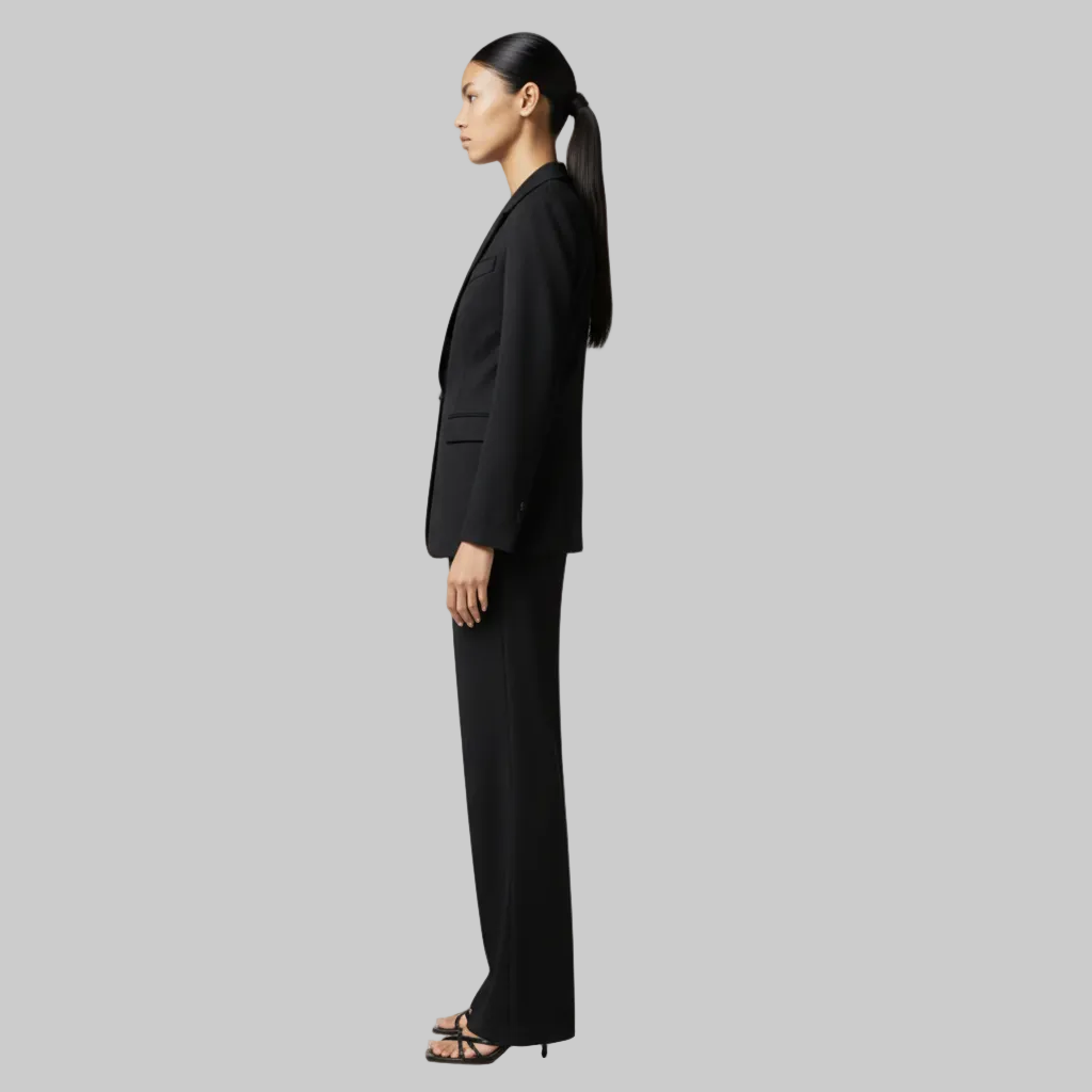 Elegant Blazer and Wide Leg Trousers Set for Timeless Style 4