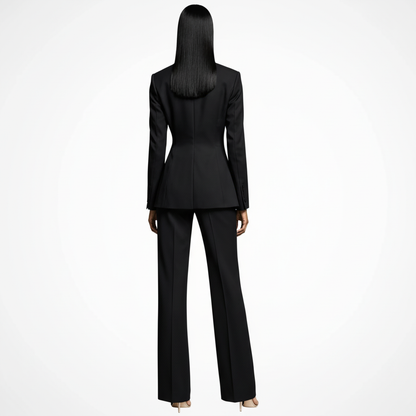 Elegant Blazer and Wide Leg Trousers Set for Timeless Style 5