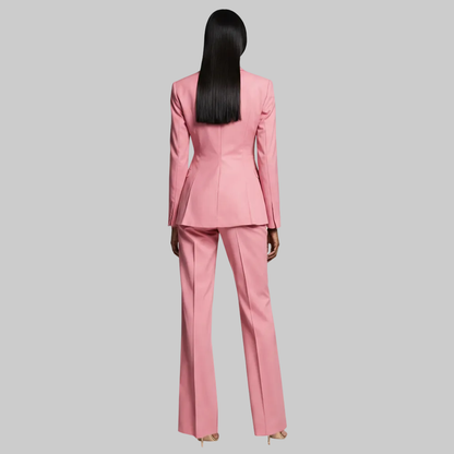 Elegant Blazer and Wide Leg Trousers Set for Timeless Style 8