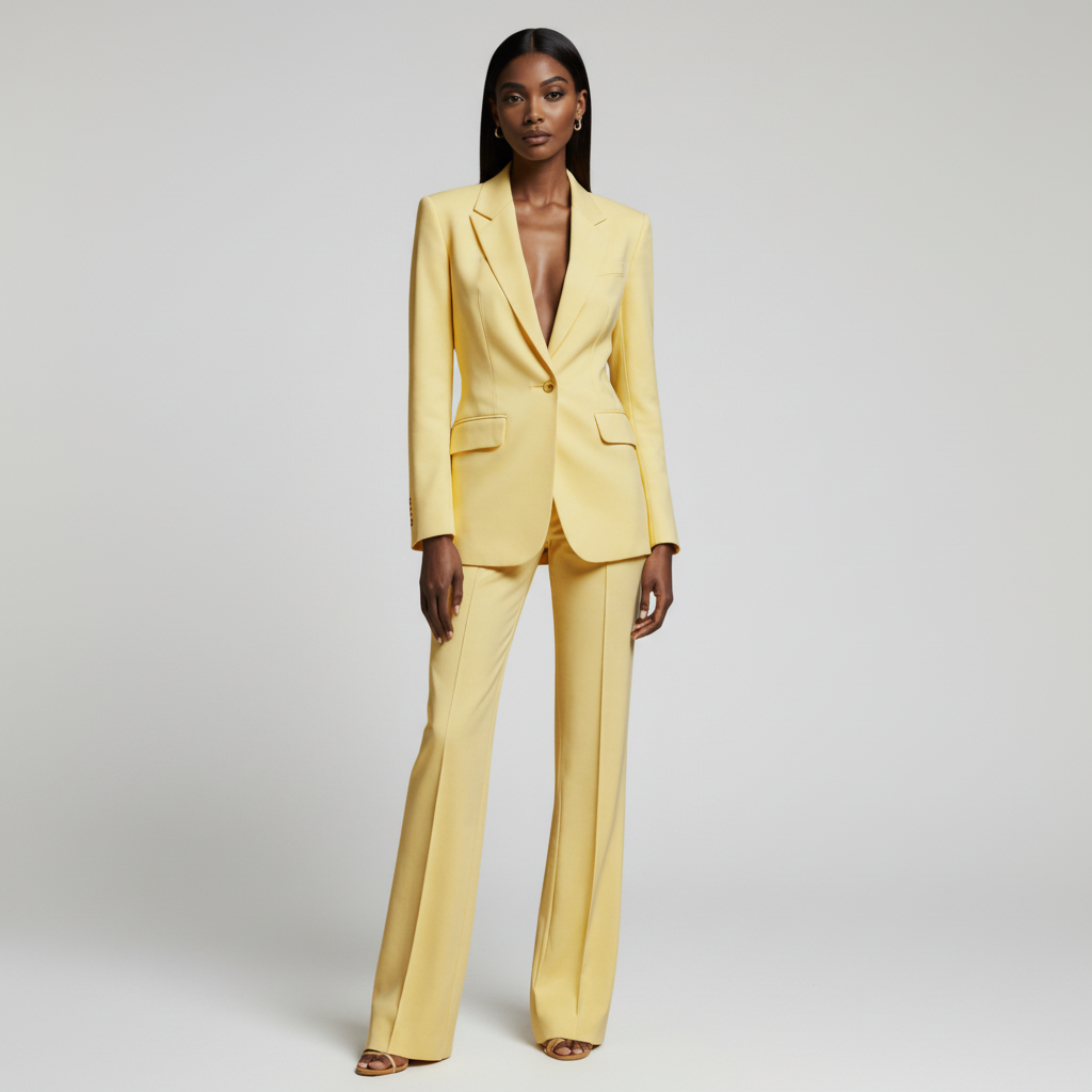 Elegant Blazer and Wide Leg Trousers Set for Timeless Style 9