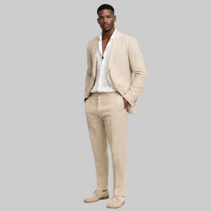Elegant Men's Two-Piece Set with Round Neck and Regular Fit 2
