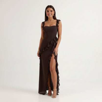 Elegant White Maxi Dress with Long Sleeves for Effortless Style 0
