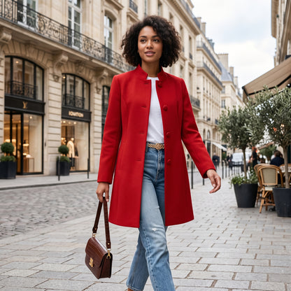 Elegant Open Front Tailored Longline Blazer
