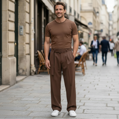 Spodnie o szerokich nogawkach, dopasowane na smart casual
