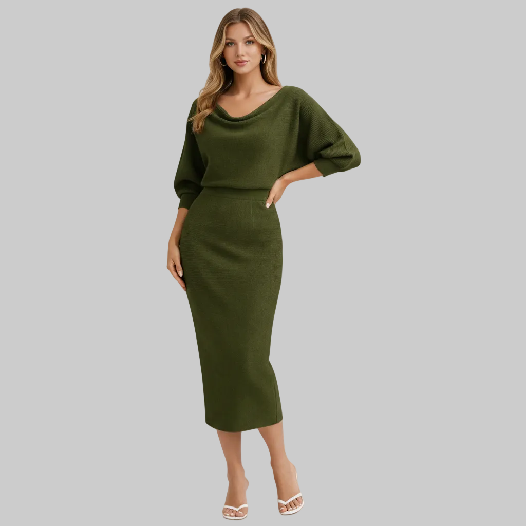 Flowing Midi Dress Silhouette