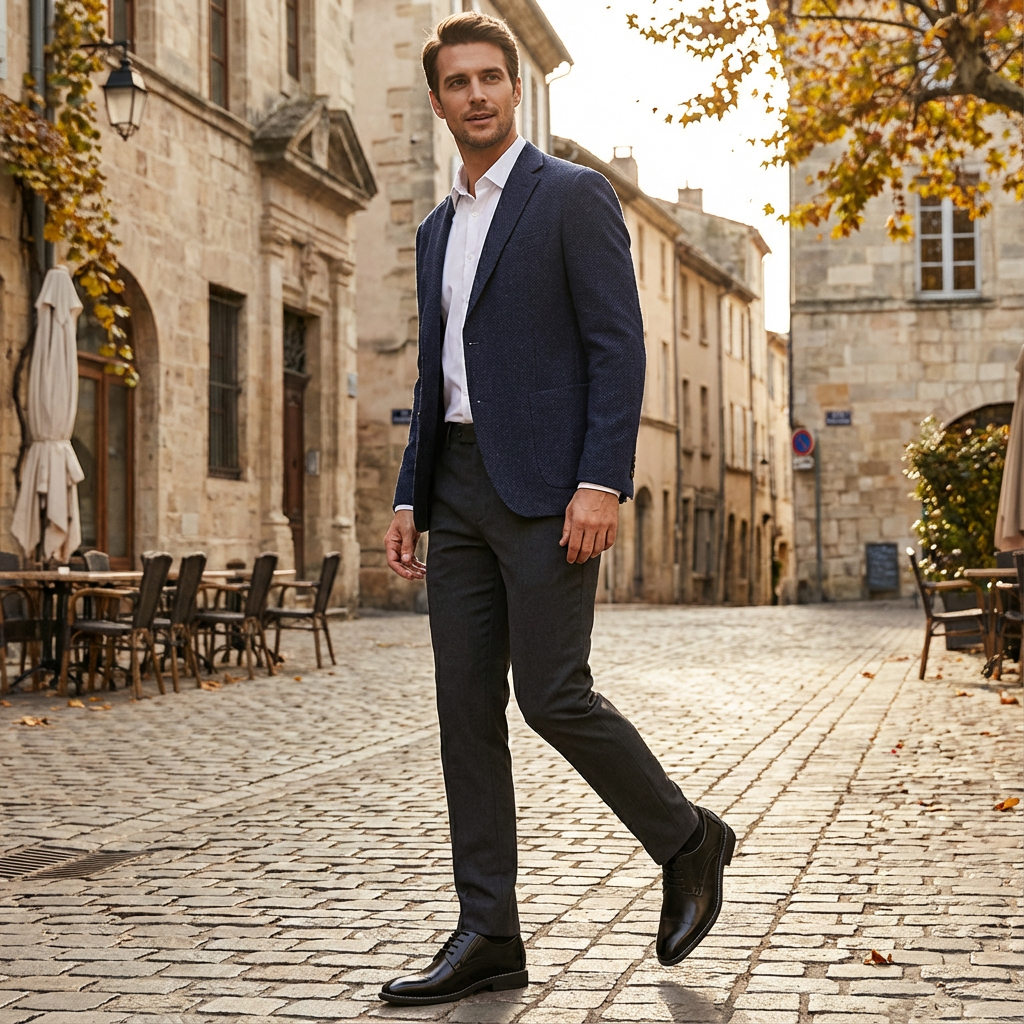 Classic Contrast Stitch Derby Shoes