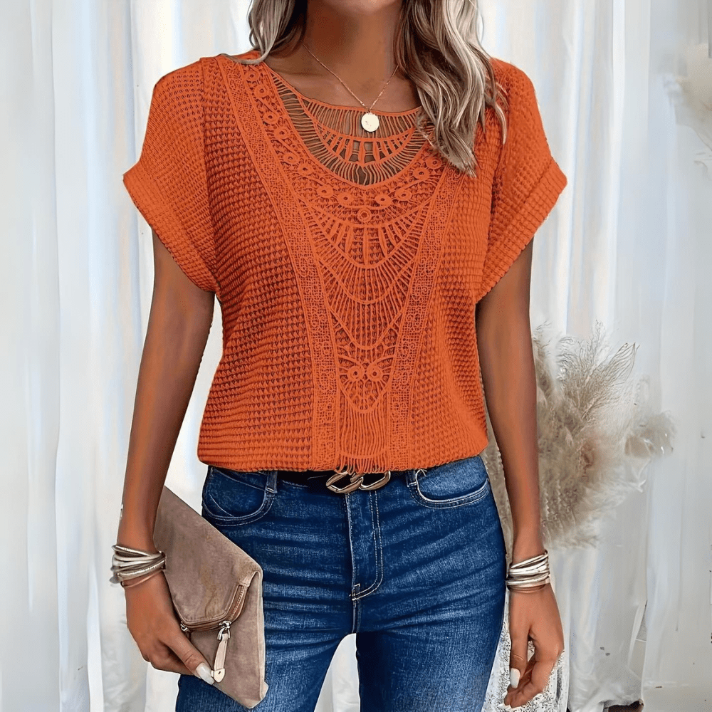 Liva - Elegant Ibiza-Inspired Blouse with Lace Accents & Eco-Friendly Fabric 5