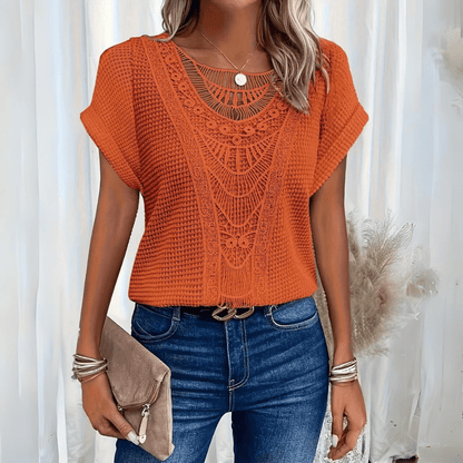 Liva - Elegant Ibiza-Inspired Blouse with Lace Accents & Eco-Friendly Fabric 5