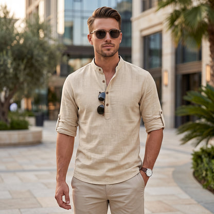 Stand Collar Summer Shirt