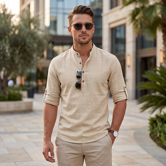 Stand Collar Summer Shirt