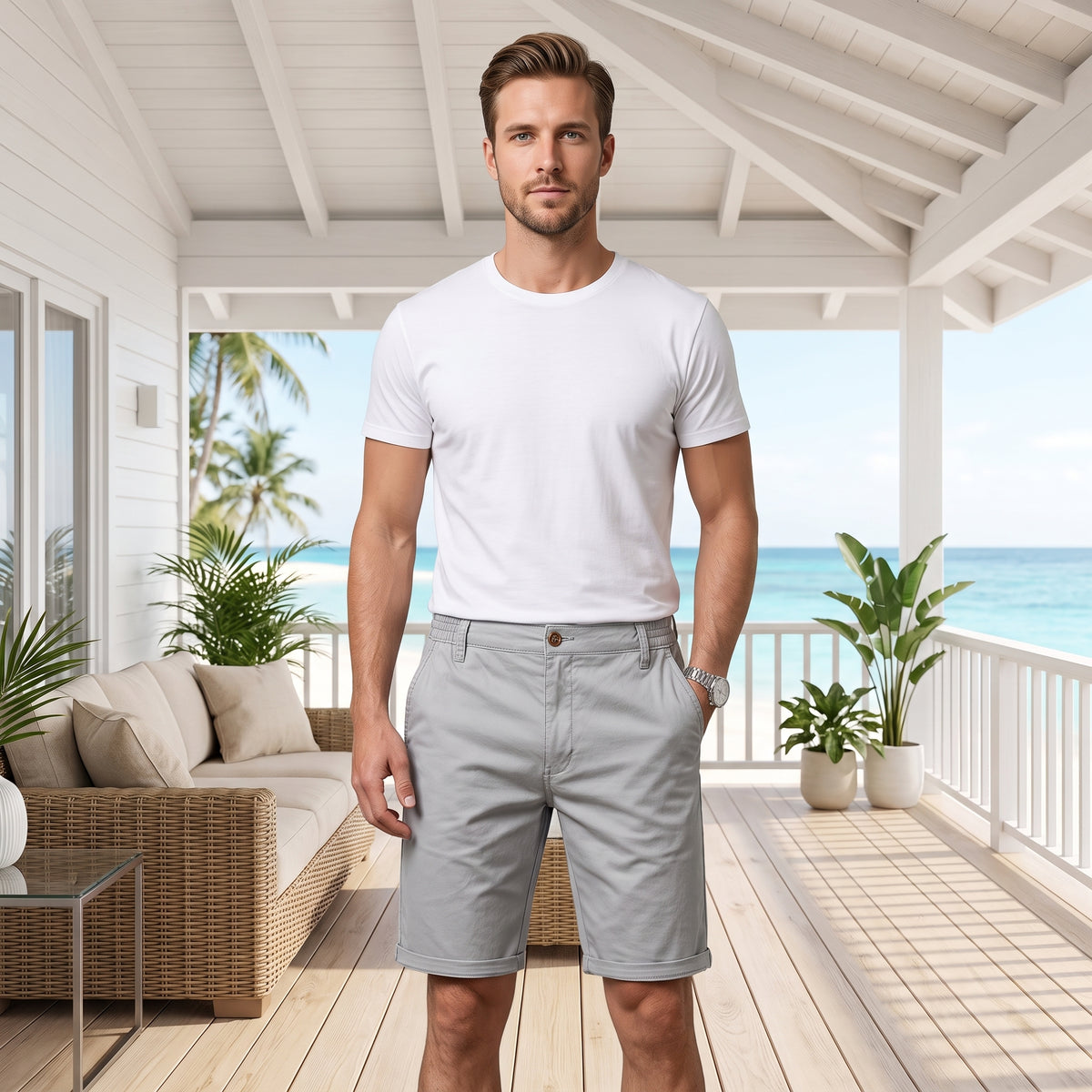 Smart Casual Summer Stretch Shorts