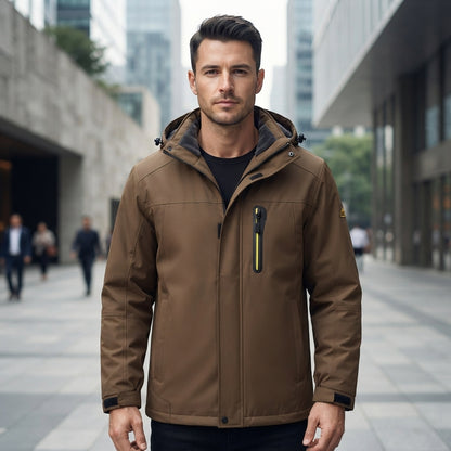 Hooded Full Zip Pocket Outdoor Jacket