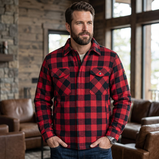 Classic Plaid Button Front Long Sleeve Shirt