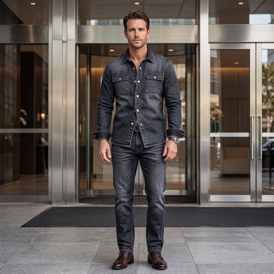 Classic Button Front Utility Pocket Overshirt