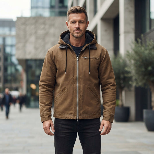 Hooded Full Zip Pocket Casual Jacket