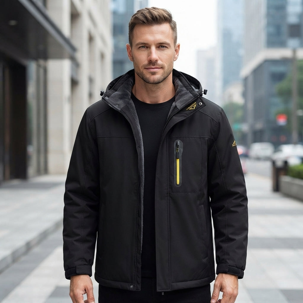 Hooded Full Zip Pocket Outdoor Jacket