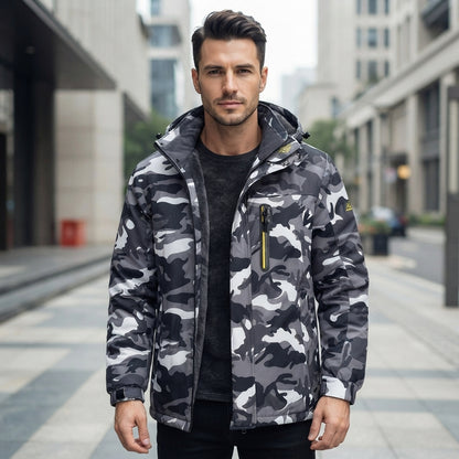Hooded Full Zip Pocket Outdoor Jacket