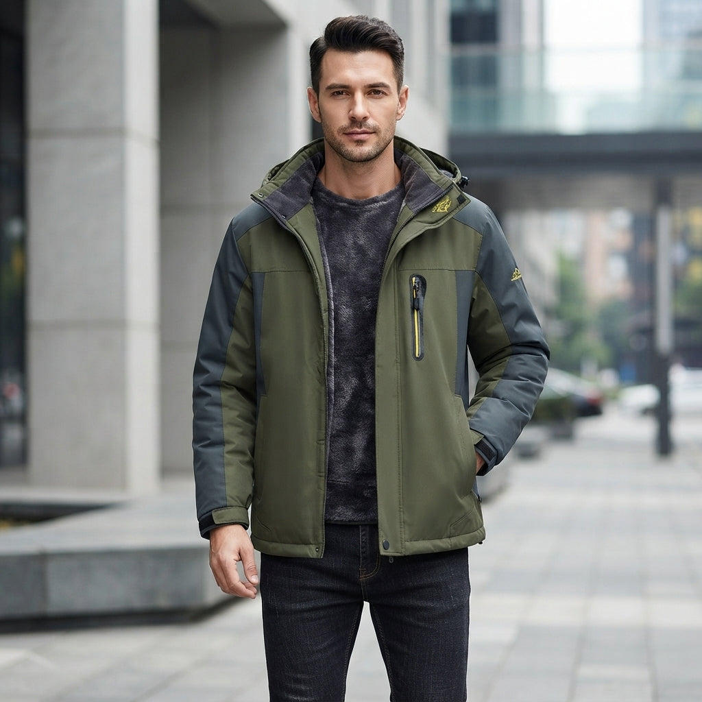 Hooded Full Zip Pocket Outdoor Jacket
