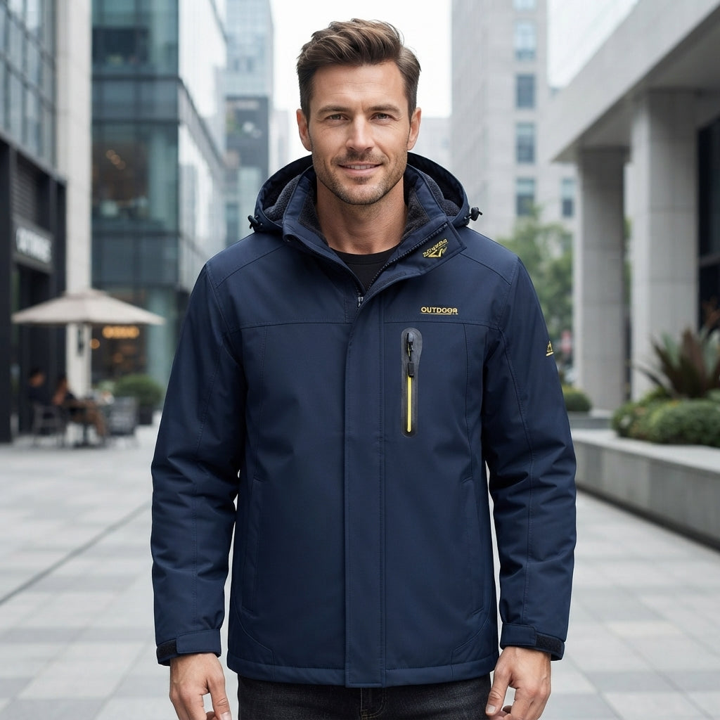 Hooded Full Zip Pocket Outdoor Jacket