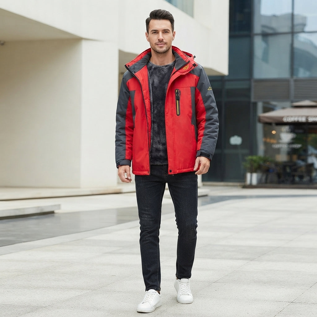 Hooded Full Zip Pocket Outdoor Jacket