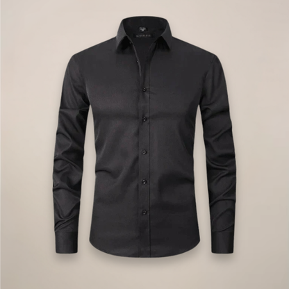 Modern Structured Fit Long Sleeve Shirt - Wrinkle-Free Elegance 4