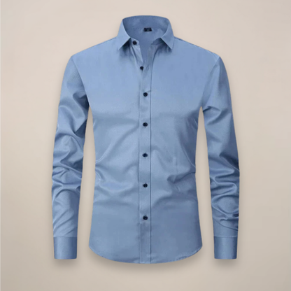 Modern Structured Fit Long Sleeve Shirt - Wrinkle-Free Elegance 6
