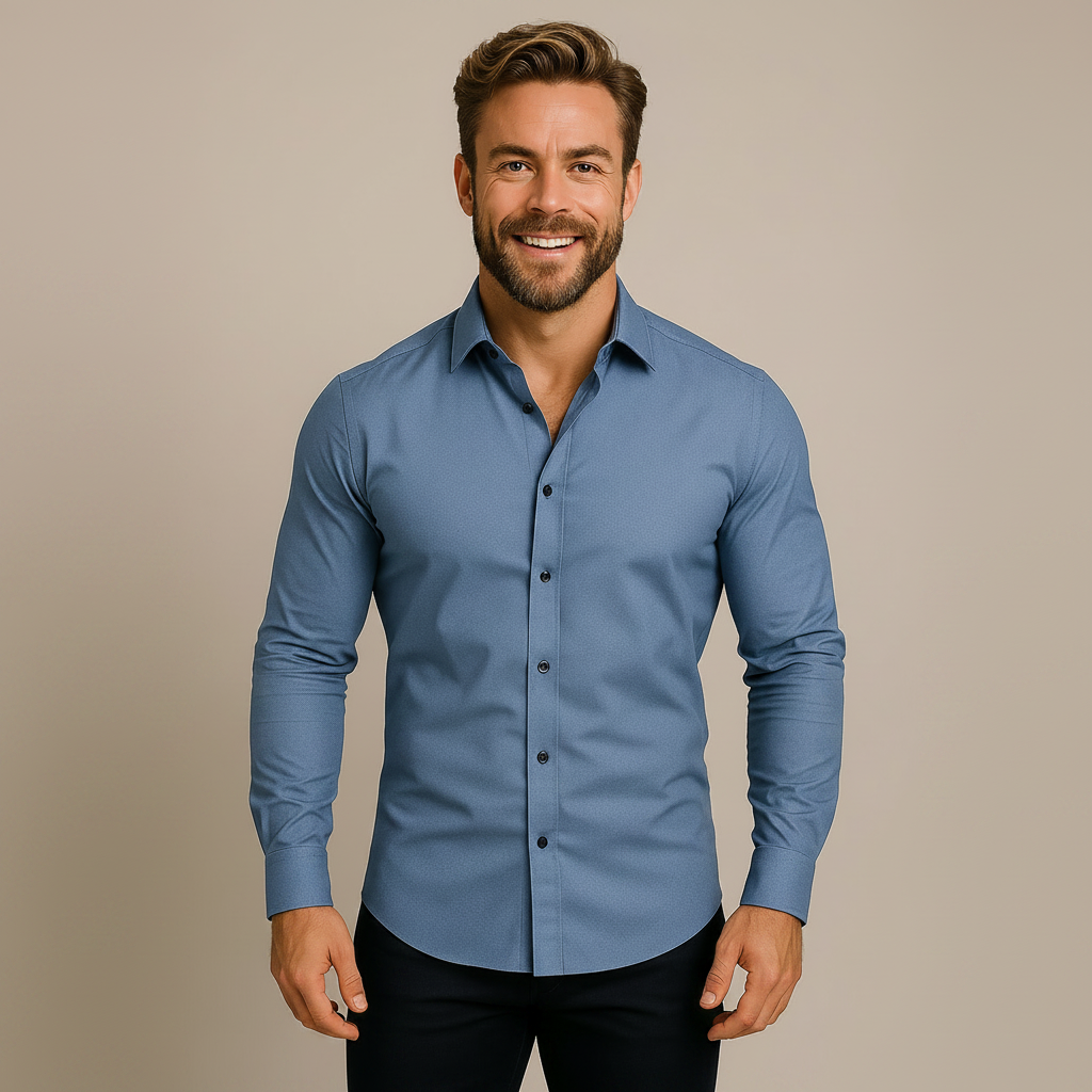 Modern Structured Fit Long Sleeve Shirt - Wrinkle-Free Elegance 7