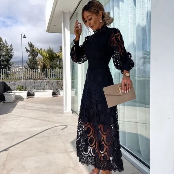 Chic Puff Sleeve Dress for Summer Events and Gatherings