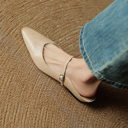 Lace Mules With a Peep-Toe Finish