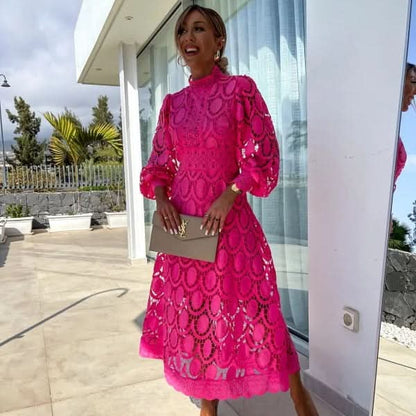 Chic Puff Sleeve Dress for Summer Events and Gatherings