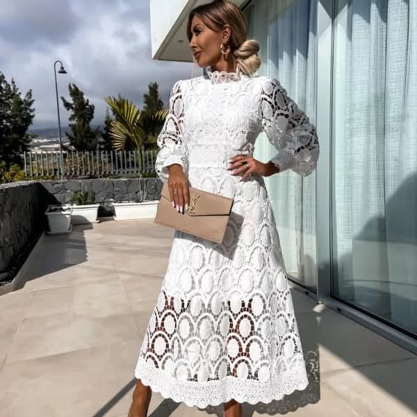 Chic Puff Sleeve Dress for Summer Events and Gatherings