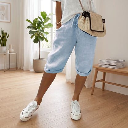 Elastic Waist Stylish Capri Pants