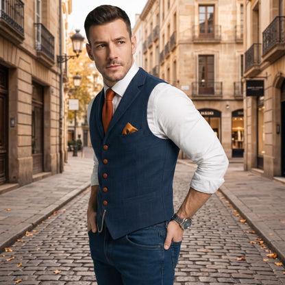 Classic V-Neck Formal Waistcoat