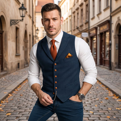 Classic V-Neck Formal Waistcoat