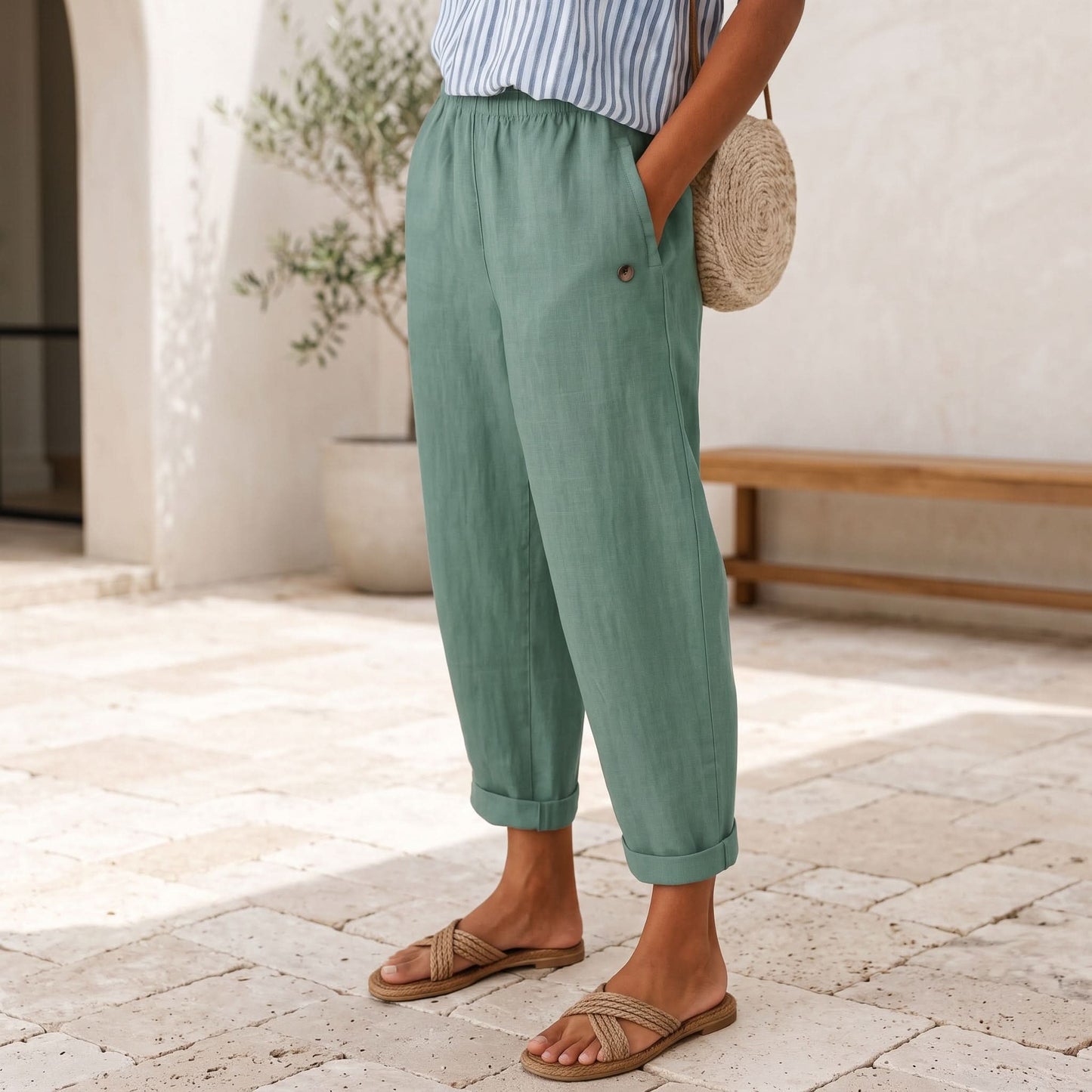 High Waist Wide Leg Pants