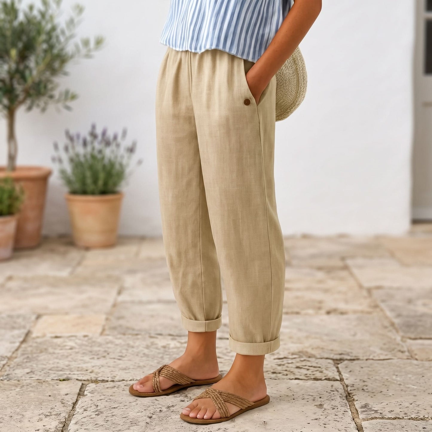 High Waist Wide Leg Pants
